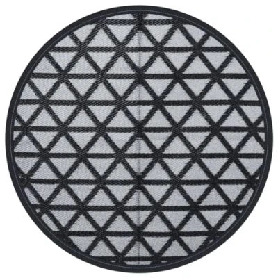 Abbildung von vidaXL Outdoor Teppich Schwarz Ø200 cm PP