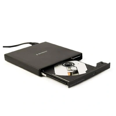 Abbildung von Gembird DVD USB 04, Schwarz, Vorderseite, Horizontal, China, DVD±RW, 2.0