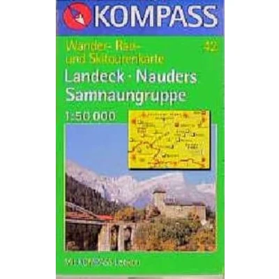 Abbildung von Landeck Nauders Samnaungruppe: Mit Kurzführer, alpinen Skirouten und Radrouten. 1:50000 (KOMPASS Wanderkarte)