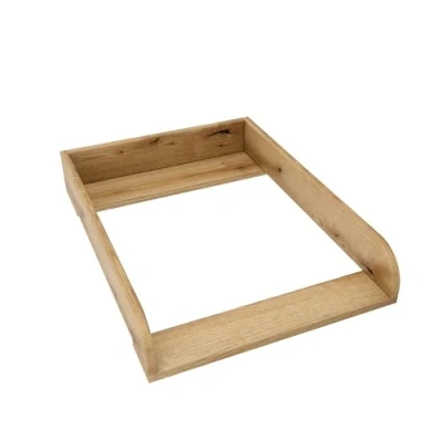 Abbildung von regalik Wickelaufsatz für Hemnes von IKEA, Wickeltischaufsatz 50 cm Kommoden, Abnehmbar Wickelkommode aufsatz, Abgerundeten Frontplatten, Oak, 2 mm ABS Material, 72cm x 54cm