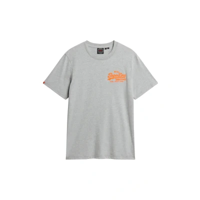 Abbildung von Superdry Tshirt print, Herren, Größe: Large, Mid grey marl