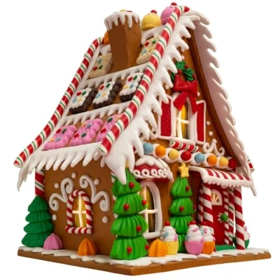 Abbildung von Christmas Paradise LED Lebkuchenhaus 26cm Weihnachtliche Dekoration Pfefferkuchenhaus bunt