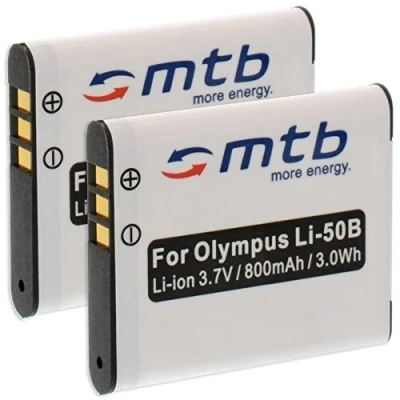 Abbildung von 2X Akku Li 50b für Olympus SP 720UZ 800UZ VH 510 VR 340 350 360 XZ 1...weitere, Siehe Liste