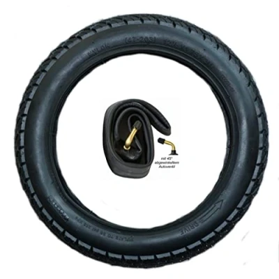 Abbildung von 1x Set 12&quot; Reifen 12½ x 1.75 = 47 203 CBK MS + Schlauch mit 45 Winkel Autoventil Fahrrad Anhänger Kinderwagen Roller Dreirad