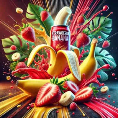 Abbildung von Energy Drink Banana Strawberry Aroma Konzentrat Vegan Sasami 10ml