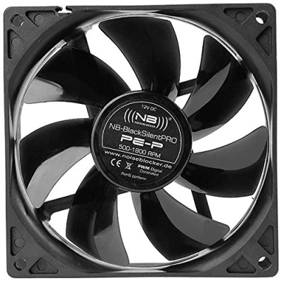 Abbildung von Noiseblocker Gehäuselüfter 92mm BlackSilent Pro PC Fan PE P PWM Lüfter mit Silent Wings und Silikonrahmen Drehzahl je nach Situation 500 1.800 U/min