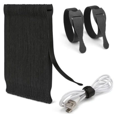 Abbildung von Zivacate 120 Stück Wiederverschließbare Kabelbinder aus Nylon [200 MM x 12 MM] Klettband Kabelbänder für Kabelmanagement Ideale Kabel Organizer Schreibtisch Ladekabel, PC