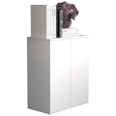 Abbildung von VCM Holz Kommode Sideboard Highboard Anrichte Schrank Dalosa 2 Drehtüren Weiß