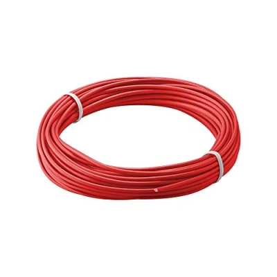 Abbildung von goobay 55044 Kupferlitze isoliert, 1 adrig, mehrdrahtig (18 x 0,1mm) / einadrig Kupferkabel elektrischer Leiter im Modellbau und Elektrotechnik PVC isoliert Rot 10m