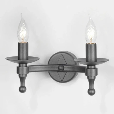 Abbildung von Elstead Lighting WR2 GRAPHITE Wandleuchte Warwick 2xE14 H:15 L:14 B:30,5