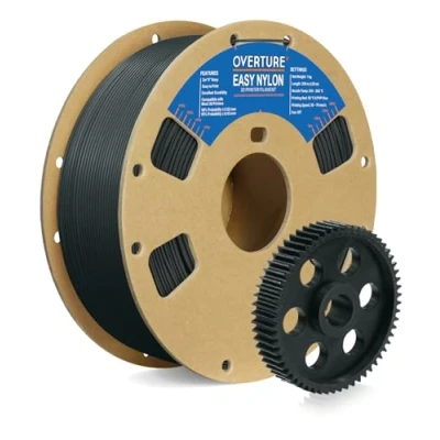 Abbildung von OVERTURE Filamento Nylon Gray 1.75mm, Poliammide (PA) 1kg Bobina(2.2lbs), Precisione Dimensionale +/ 0.03 mm, per Stampante 3D (Grau)