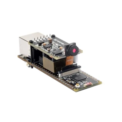 Abbildung von Waveshare ESP32 S3 ETH Development Board with PoE Module and Camera Module,10/100Mbps RJ45 Ethernet Port,Based on S3R,Support Wi Fi Bluetooth,240MHz Dual Core Processor