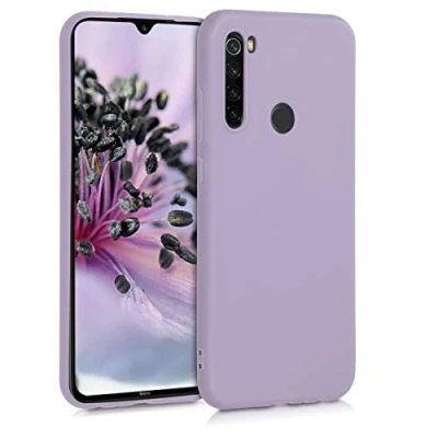 Abbildung von kwmobile Hülle kompatibel mit Xiaomi Redmi Note 8T weiches TPU Silikon Case Cover geeignet für kabelloses Laden Lavendel