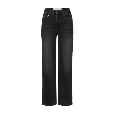 Abbildung von Street One Studio WIDE LEG Jeans Straight Leg, Damen, Größe: 28x30, Schwarz