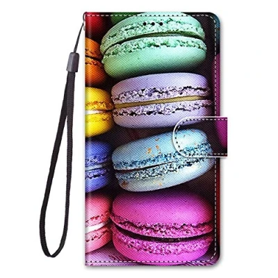 Abbildung von Nodigo für Samsung Galaxy A20e 2019 Leder Hülle Magnetisch Kickstand mit Kartenfach 360 Grad Tier Muster Motiv Lustig Design Silikon Hüllen Handyhülle Wallet Tasche Case Mädchen Damen Macaron