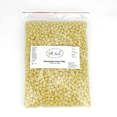 Abbildung von Sala Kakaobutter Chips Pastillen Lebensmittelqualität konv. 200 g Beutel