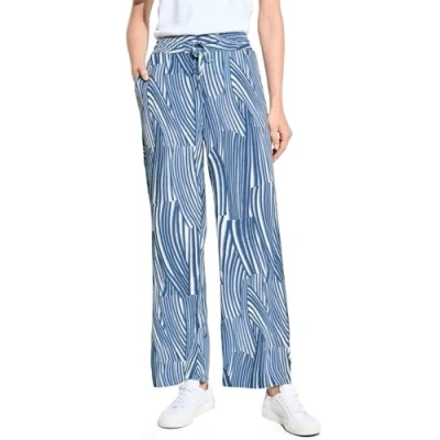 Abbildung von Cecil WIDE LEG Stoffhose, Damen, Größe: Mx30, Blau