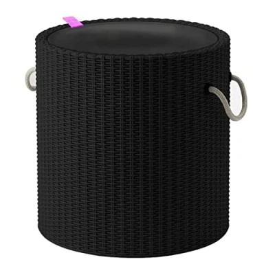 Abbildung von Keter 17200045 Kühlbox/Beistelltisch Cool Stool, Rattanoptik, Kunststoff, anthrazit