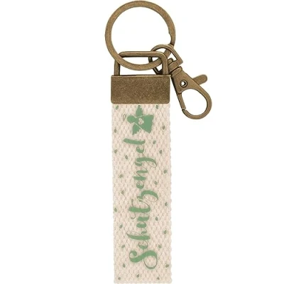 Abbildung von GRUSS &amp; CO Schlüsselanhänger Canvas Motiv Engel Anhänger aus hellem mit Schutzengel, Karabiner 48406