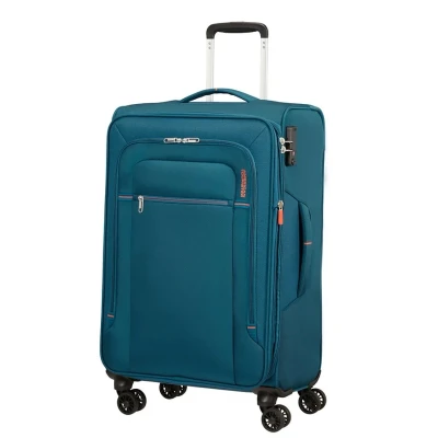 Abbildung von American Tourister Crosstrack Spinner 67/24 Tsa Exp Navy/Orange Koffer mit 4 Rollen Weichgepäck