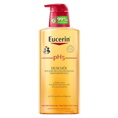 Abbildung von Eucerin Mildes DUSCHÖL PH5, Sanfte Reinigung MIT NATÜRLICHEM Phwert Flüssigseife, Größe: 400 ml,