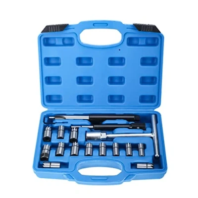 Abbildung von FreeTec 17tlg Injektoren Fräser Set, Diesel Injektorsitz Injektor Dichtsitz Einspritzdüsen Sitzfraeser Satz, 17mm 19mm