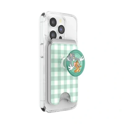 Abbildung von PopSockets: PopWallet+ für MagSafe Kartenhalter mit integriertem austauschbarem PopTop Smartphones und Hüllen Tom &amp; Jerry Chase