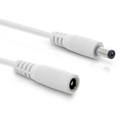 Abbildung von InLine DC Verlängerungskabel, Universal Netzteil Verlängerungskabel für LED Streifen, Überwachungskameras, Drucker, Router, Switches uvm., Stecker/Buchse 5,5 x 2,1mm, weiß, 2m