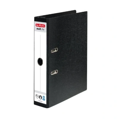 Abbildung von Herlitz 10842284 Hängeordner maX.file A4 7cm schwarz aufgeklebtes RS