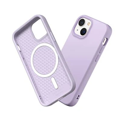 Abbildung von RhinoShield Case kompatibel mit [iPhone 13 Mini] SolidSuit MagSafe Stoßdämpfende &amp; schlanke Schutzhülle Premium Finish 3.5 Meter Fallschutz Violett