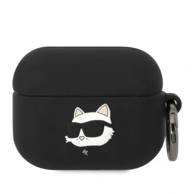 Abbildung von Karl Lagerfeld Silicone NFT Choupette Head 3D hülle AirPods Pro, schwarz