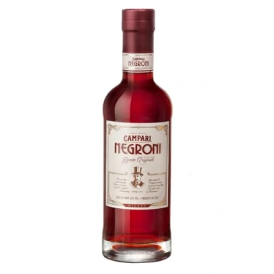 Abbildung von Campari Negroni italienischer, servierfertiger Pre Dinner Cocktail aus dem Hause kombiniert mit Aroma von Gin und rotem Wermut 1 x 0,5 Liter