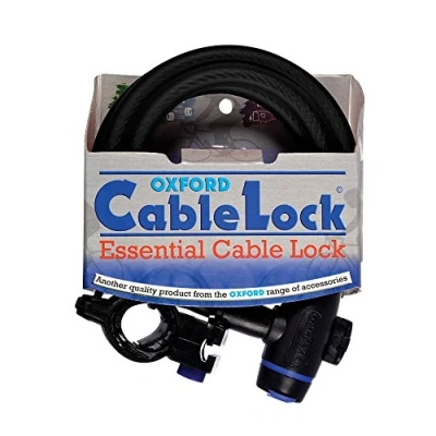 Abbildung von Oxford Fahrradschloss mit Kabel, Schwarz, 1,8 M X 12 MM