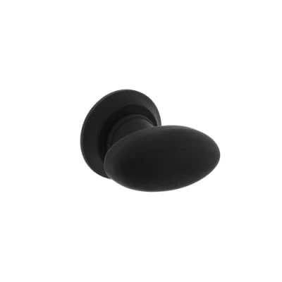 Abbildung von Türknauf Zimmertür Schwarz oval drehbar Pro Set