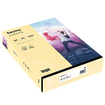 Abbildung von tecno Kopierpapier colors chamois DIN A3 80 g/qm 500 Blatt
