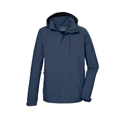 Abbildung von killtec Herren Funktionsjacke/Outdoorjacke wasserdicht mit abnehmbare Kapuze KOS 52 MN JCKT, dunkelblau, M, 42815 000