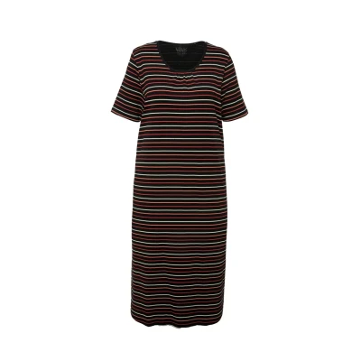 Abbildung von Ulla Popken Striped Short Sleeve Nachthemd, Damen, Größe: 42/44, Black