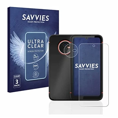 Abbildung von Savvies 6 Stück Schutzfolie für Gigaset GX4 / Pro (Display+Kamera) Displayschutz Folie Ultra Transparent