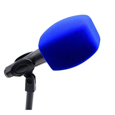 Abbildung von Saidbuds Schaumstoff Mikrofonabdeckung, Handmikrofon Windschutzscheibe, große Windschutzscheiben, Pop Filter für Handmikrofon, Interview Mikrofone (blau)