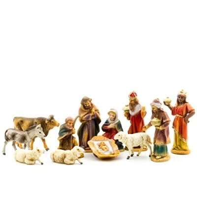 Abbildung von Marolin Krippenfiguren Set mit 12 Figuren, zu 7cm Fig. (Kunststoff)