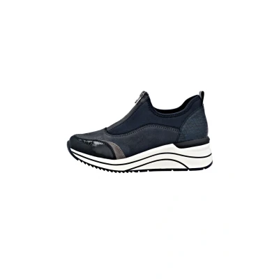 Abbildung von Remonte Damen Low Top Sneaker D0700, Frauen Halbschuhe,lose Einlage,wasserabweisend,remonteTEX,Freizeit,sportlich,straßenschuhe,blau Kombi (14),40 EU