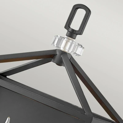 Abbildung von Elstead Lighting QN STINSON2 BK QUINTIESSE Wandleuchte Stinson E14 2x40W Stahl &amp; Kristall, schwarz, Nickel poliert; L:17.2cm H:43.1cm B:25.4cm dimmbar