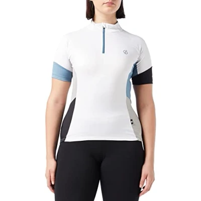 Abbildung von Dare 2b Compassion II Jersey Damen Radsport T Shirt Q Wic Plus leichtes Material mit geruchsabweisenden und reflektierenden Druckdetails halber Belüftungsreißverschluss Sport