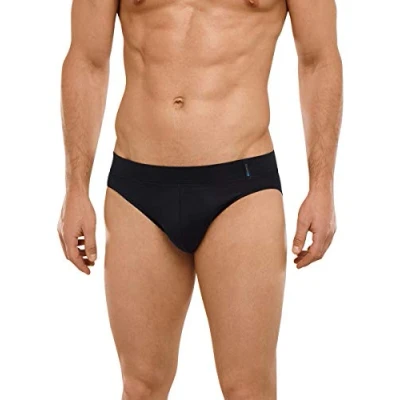 Abbildung von Schiesser Herren Long Life Cotton Rio slip 149044 Slip, Schwarz (Blauschwarz 001), 6 EU