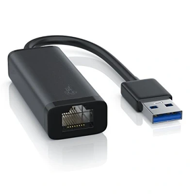 Abbildung von CSL Netzwerkadapter Gigabit USB 3.2 Gen.1 LAN Adapter TYP A Stecker auf RJ45 Buchse Ethernet Kabel 13,5 cm bis zu 1000 Mbps/ Base T