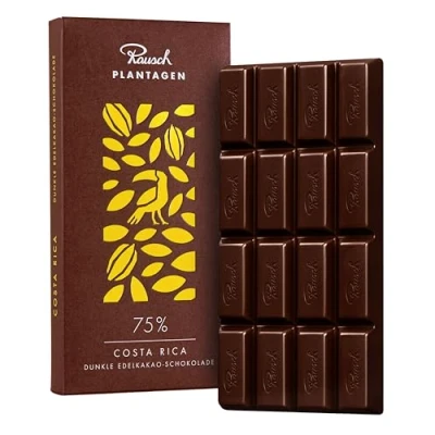 Abbildung von Rausch Costa Rica 75% Schokolade Tafel 125g hochwertige Tafelschokolade mit feinem Aroma Edelkakao Schokoladentafel aus nachhaltigem Anbau