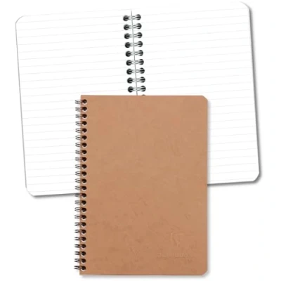 Abbildung von Clairefontaine 78536C Spiralbuch (DIN A5, 14,8 x 21 cm, Age Bag liniert mit Rand, 50 Blatt) 1 Stück braun