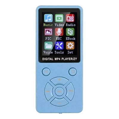 Abbildung von Tosuny MP3 MP4 Player, tragbarer 1,8 Zoll HiFi Stereoton Musik Player Bluetooth 4.2 Audio Video E Book Reader für Taktiktasten mit acht Diagrammen(Blau)