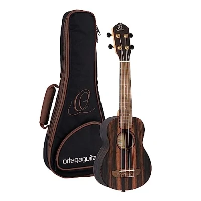 Abbildung von Ortega Guitars Sopran Ukulele akustisch Timber Series inklusive Deluxe Gigbag Ebenholz/ Mahagoni (RUEB SO)