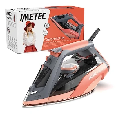 Abbildung von Imetec Ceramicliss Dampfbügeleisen, Vierfach Anti Kalkschutz, Dampfstoß 180 g, gleitfähige Keramik Bügelsohle, 2400 W, Tropfschutz System, ergonomischer Griff, Energieeinsparung